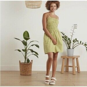 Known Supply Matcha Dress Green Tank Ruched bayside Minimalist Size XL New